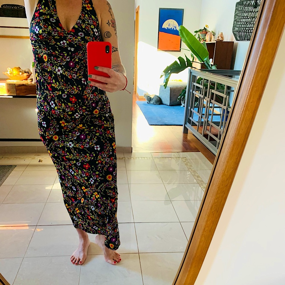Vintage floral Montgomery Ward Halter dress